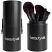 Beauty UK 6pcs Cosmetics Brush Set & Holder (Black Case)