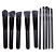 Lilyz 10pcs Black with Black Brushes Set