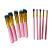 Lilyz 10pcs Pink with Black Brushes Set