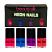 Beauty UK Neon Nail Polish Set (Magenta/Blue/Purple/Coral)