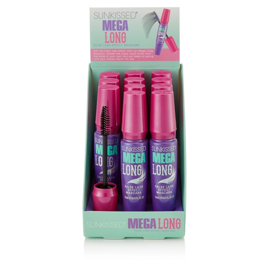 Sunkissed Mega Long False Lash Effect Mascara (12pcs) (29530) (£1.25/each) SK.A/25