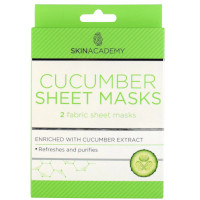 Skin Academy Cucumber Fabric Sheet Mask - 2 Masks (7132) (97132-100) FF.C/10k