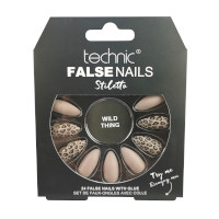 Technic False Nails - Stiletto, Wild Thing (6pcs) (£1.53/each) (20135) T/Nail-19
