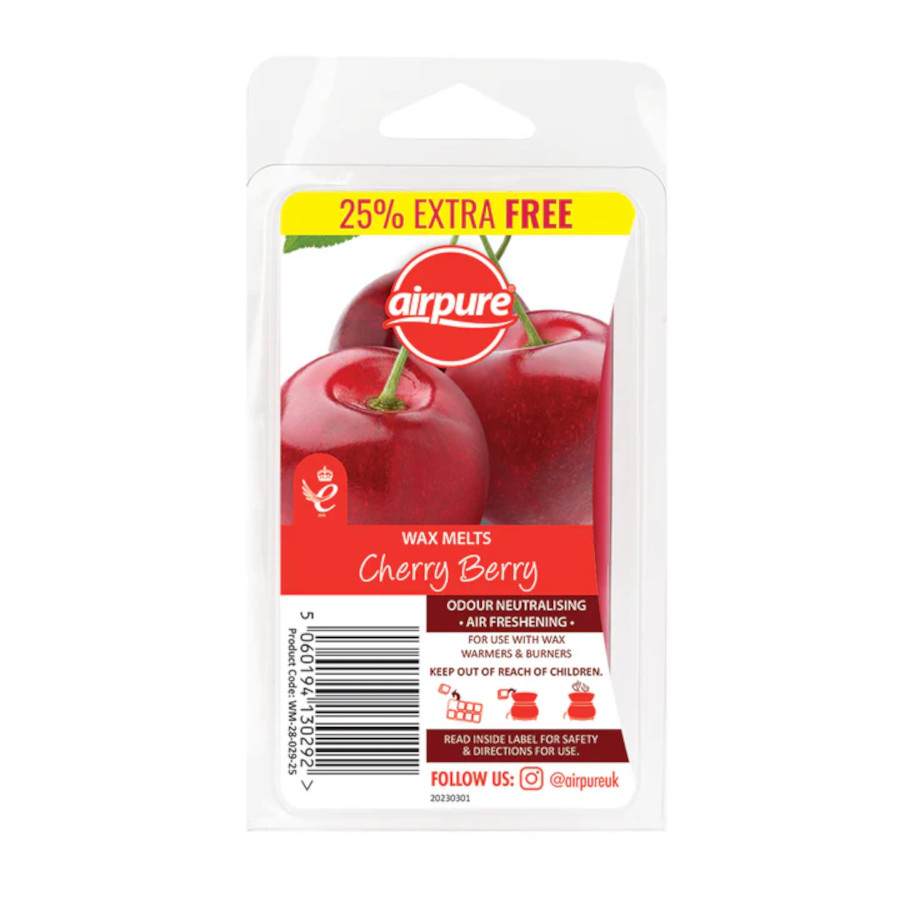 Airpure Cherry Berry 8 Air Freshening Wax Melts - 86g (0292) 