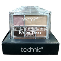 Technic Soft Cream Eyeshadow Palette - Warm Brown (12pcs) (24538) (£1.53/each) D/52a