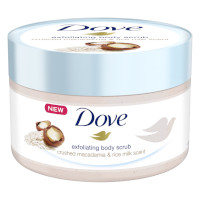 Dove Crushed Macadamia & Rice Milk Scent Exfoliating Body Scrub - 225ml (7054), Dove.B/24