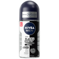 Nivea Men Black & White Invisible 72H Anti-Perspirant Roll On - 50ml (6pcs) (£1.40/each) (WTS1082)