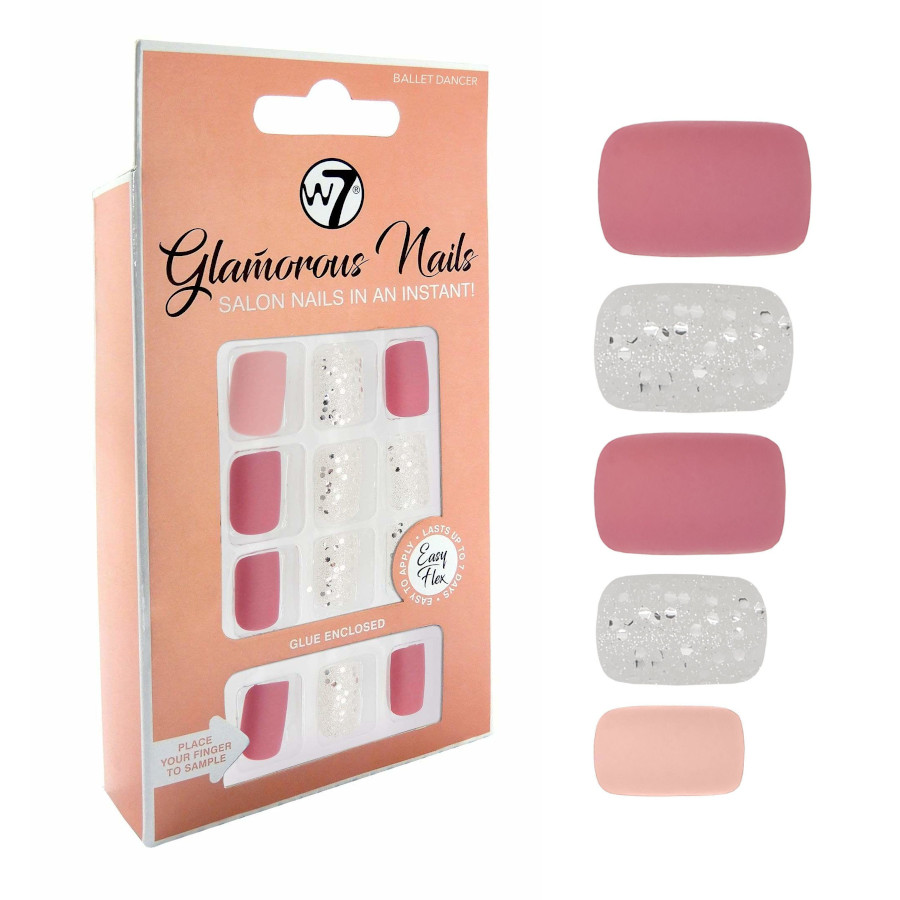 W7 Glamorous Nails - Ballet Dancer (12pcs) (GNBD) (£1.61/each) (0788) W7 NAILS 54
