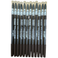 Saffron Eyebrow Pencils with Brush (12pcs) - Dark Brown (£0.44/each) (8256)