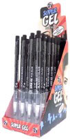 W7 Super Gel Deluxe Eyeliner - Blackest Black (24pcs) (7342) (EPD) (£0.80/each) D/53