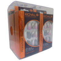 Royal Prestige Collection - 24 Glue on Nail Tips (6pcs) (NNAI254) Can-Can (Royal.F/10)