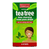 Beauty Formulas Tea Tree Deep Cleansing Nose Pore Strips - 6 Strips (1327) (88450) BF/17