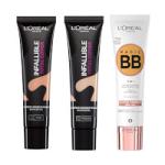 L'Oreal Magic BB Cream & Infallible Total Cover Foundation (5pcs) (Assorted) (£3.00/each) Only 1 Item Available !